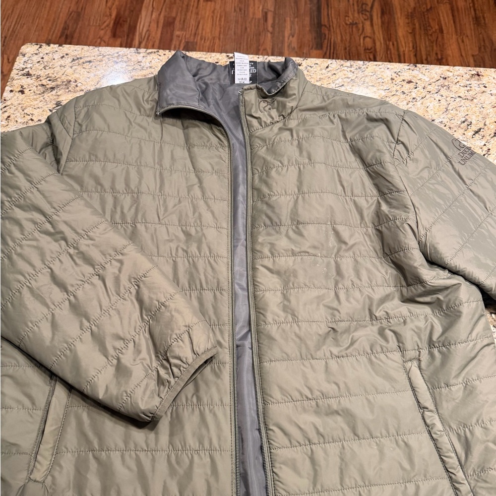 Men's Sage Green Quilted Puffer Jacket